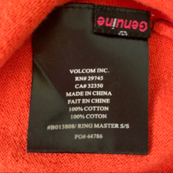 Volcom square neck orange knit babydoll top L - Picture 5 of 7